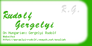 rudolf gergelyi business card